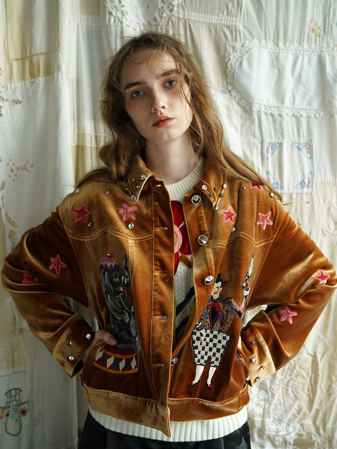 Circus Velvet Embroidered Jacket | UNLOGICAL POEM – Unlogical Poem