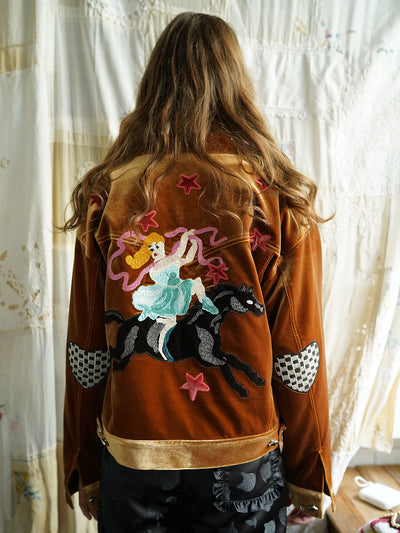 Unlogical Poem Circus Velvet Embroidered Jacket