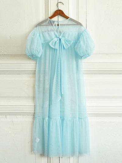 Unlogical Poem Vintage Dreamy Tulle Collage Embroidered Dress