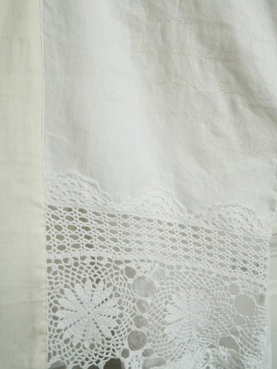 Unlogical Poem Heavily Embroidered Vintage-Style Cotton Fabric Kimono