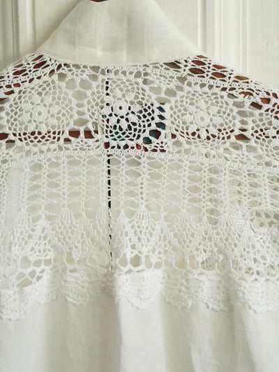 Unlogical Poem Heavily Embroidered Vintage-Style Cotton Fabric Kimono