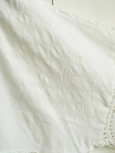 Unlogical Poem Heavily Embroidered Vintage-Style Cotton Fabric Kimono