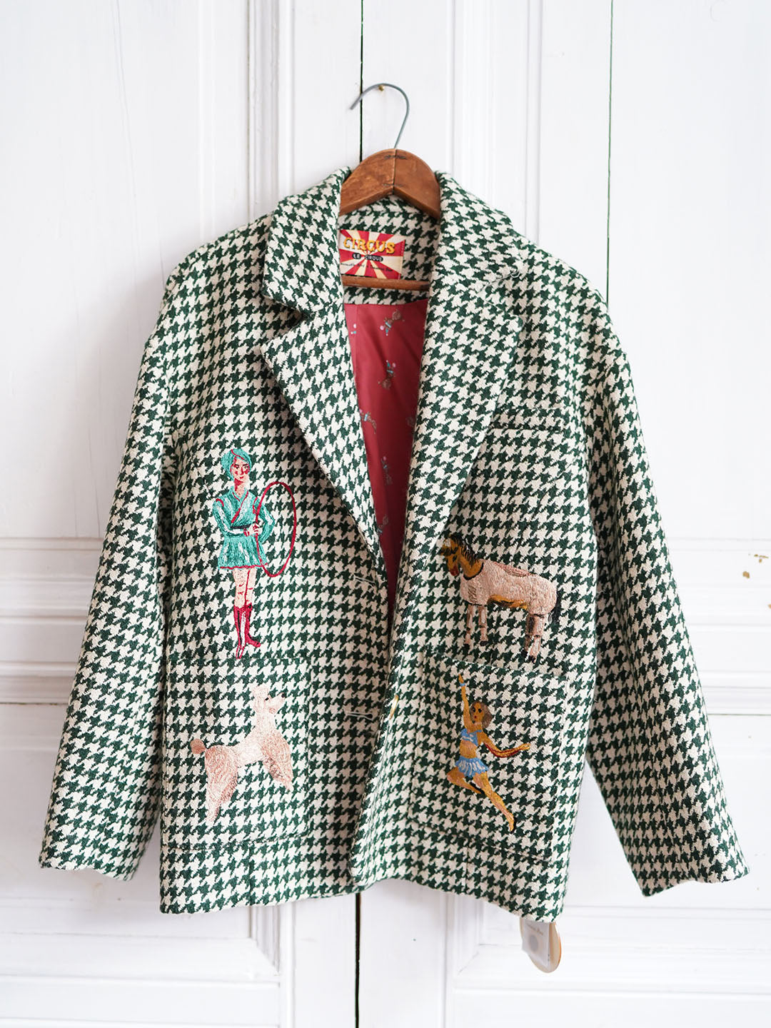 Unlogical Poem Circus Embroidered Corduroy Blazer