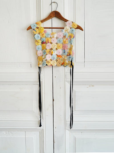 Unlogical Poem Heavy-Duty Colorful Yo-Yo Flower Tie-Back Vest