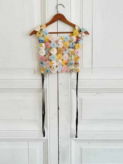 Unlogical Poem Heavy-Duty Colorful Yo-Yo Flower Tie-Back Vest