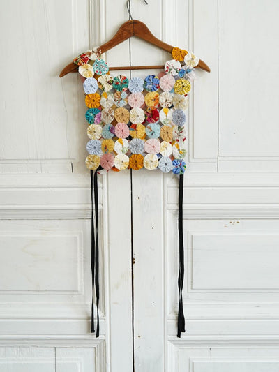 Unlogical Poem Heavy-Duty Colorful Yo-Yo Flower Tie-Back Vest