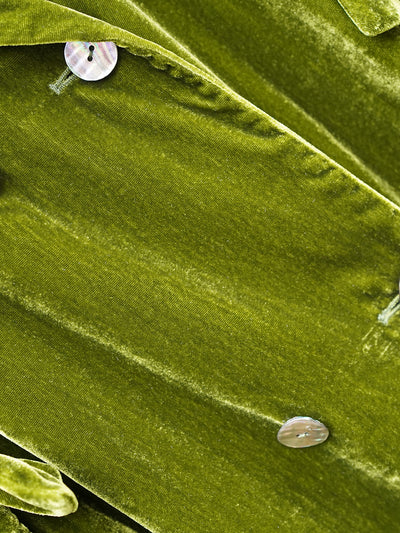 Unlogical Poem Retro-style Bow Velvet Overcoat