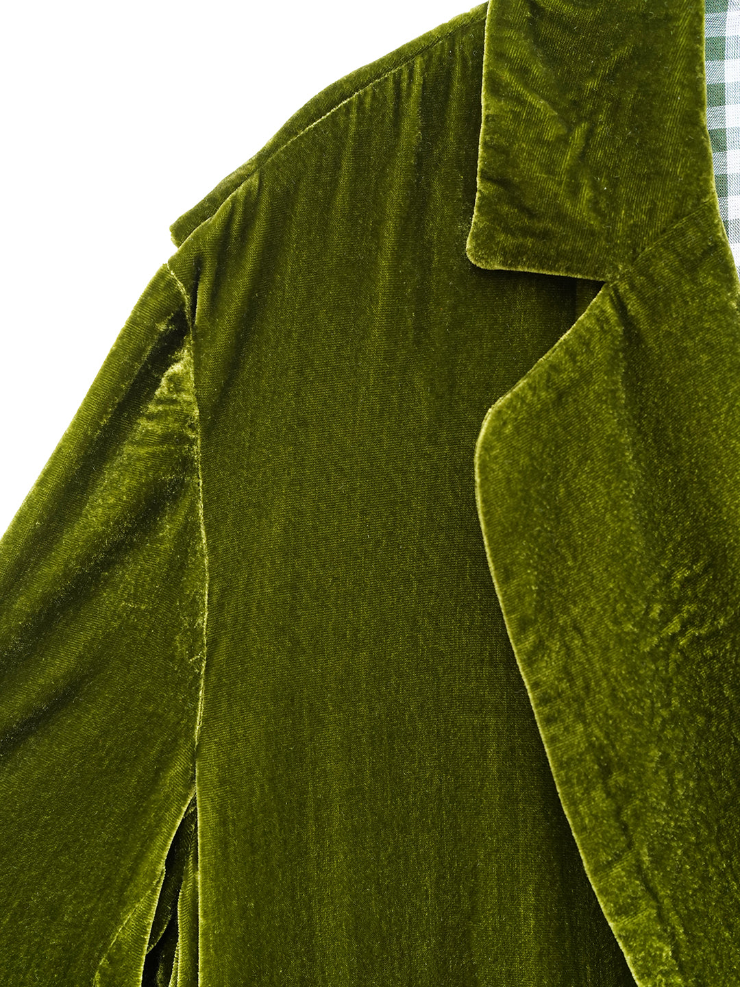 Unlogical Poem Retro-style Bow Velvet Overcoat