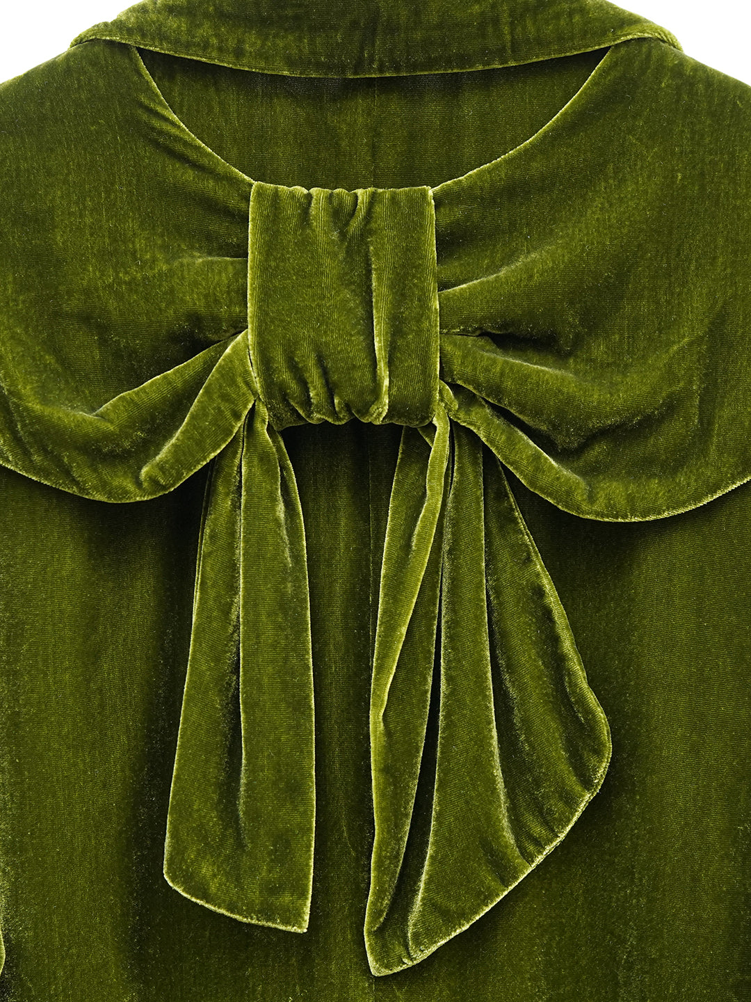 Unlogical Poem Retro-style Bow Velvet Overcoat