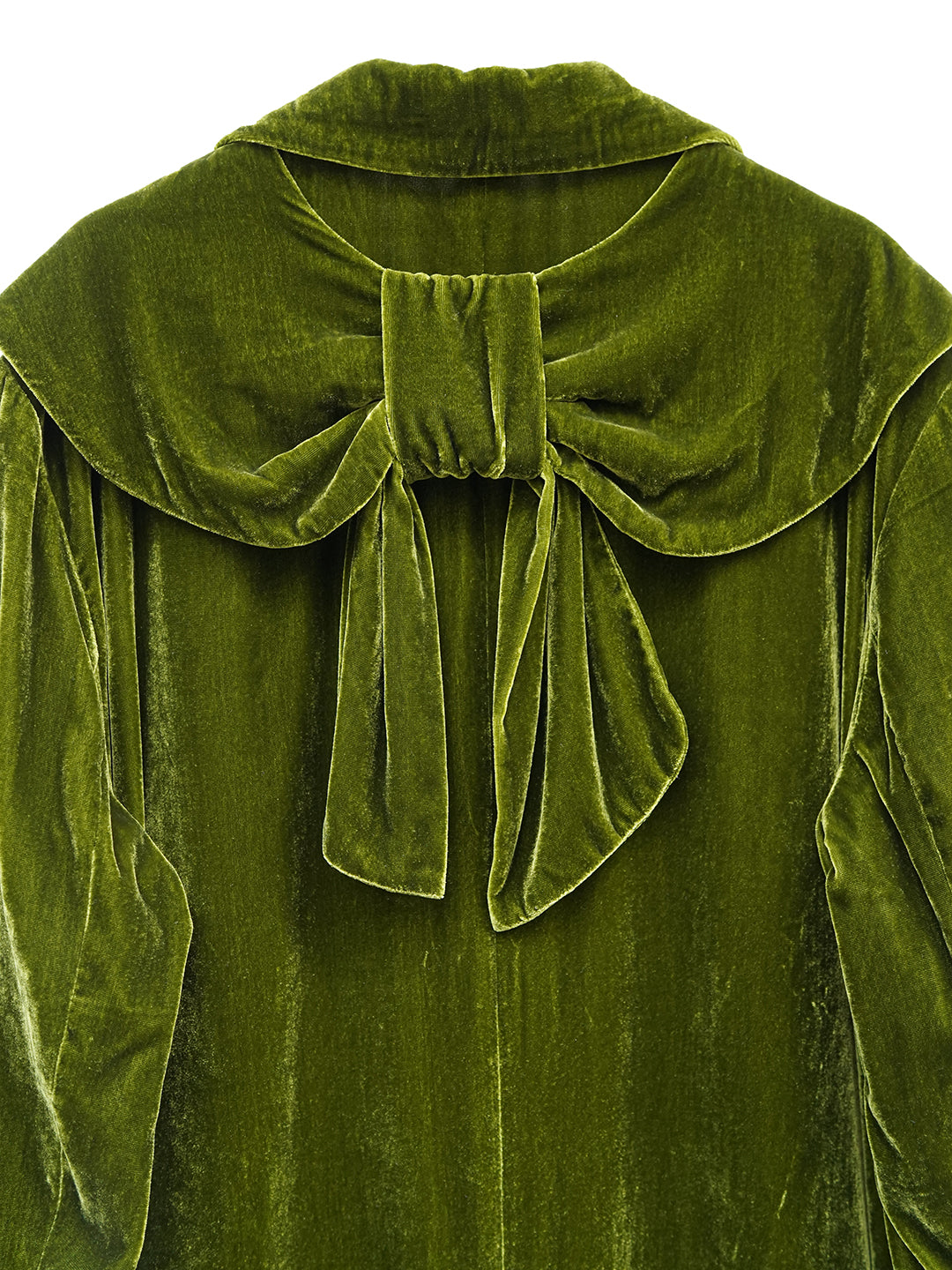 Unlogical Poem Retro-style Bow Velvet Overcoat