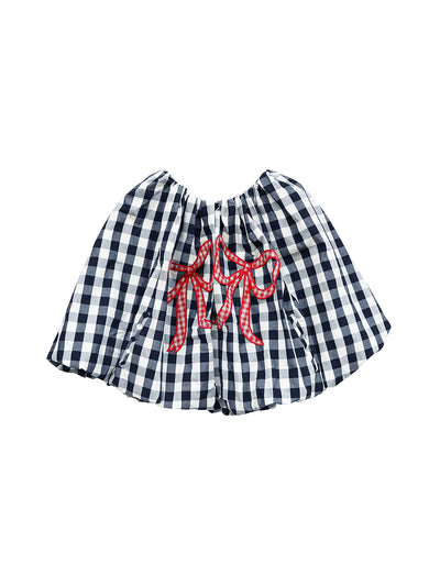 Unlogical Poem Victorian-style Ginghim Cotton Top/Skirt