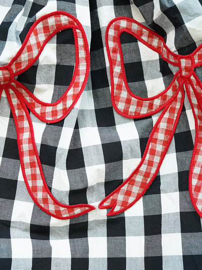 Unlogical Poem Victorian-style Ginghim Cotton Top/Skirt