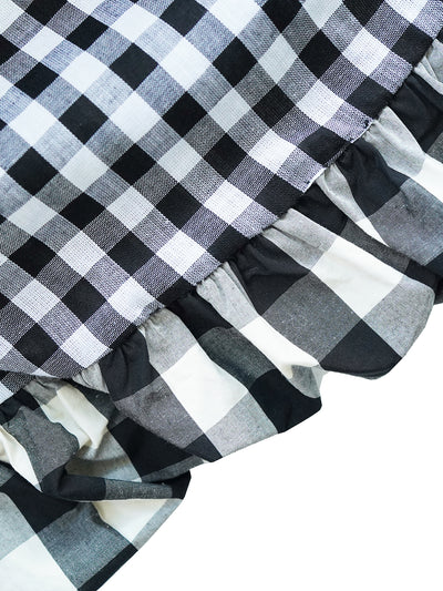 Unlogical Poem Victorian-style Ginghim Cotton Top/Skirt