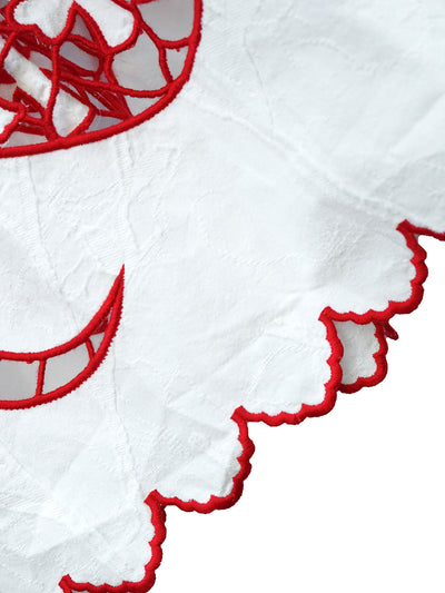 Unlogical Poem Victorian-style Paper-cut Pattern Hollow Embroidery Cotton Dress