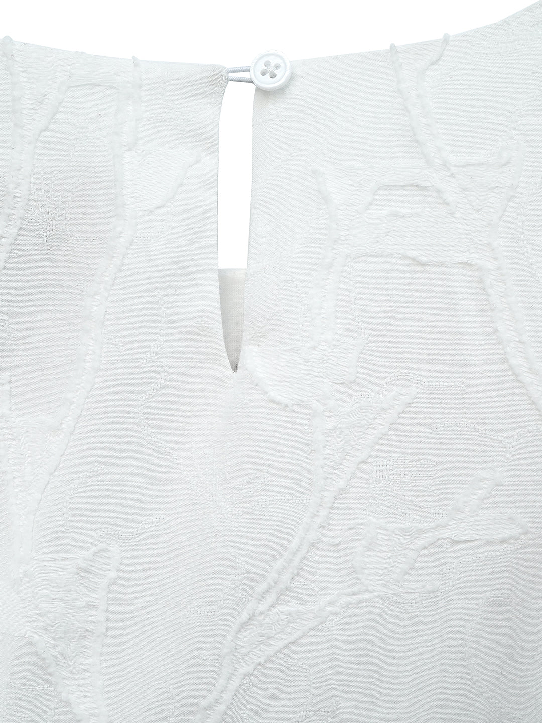 Unlogical Poem Victorian-style Paper-cut Pattern Hollow Embroidery Cotton Dress