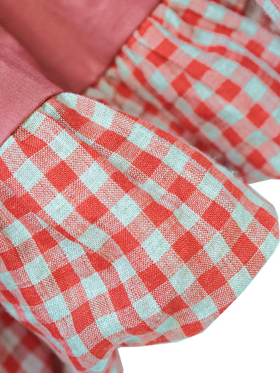 Unlogical Poem Retro-style Bow Linen Bud Skirt