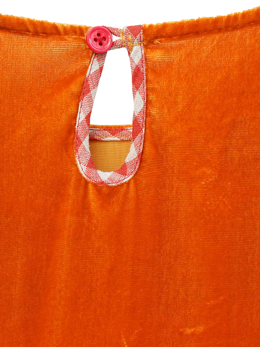 Unlogical Poem Victorian-style Bow Embroidery Orange Velvet Dress