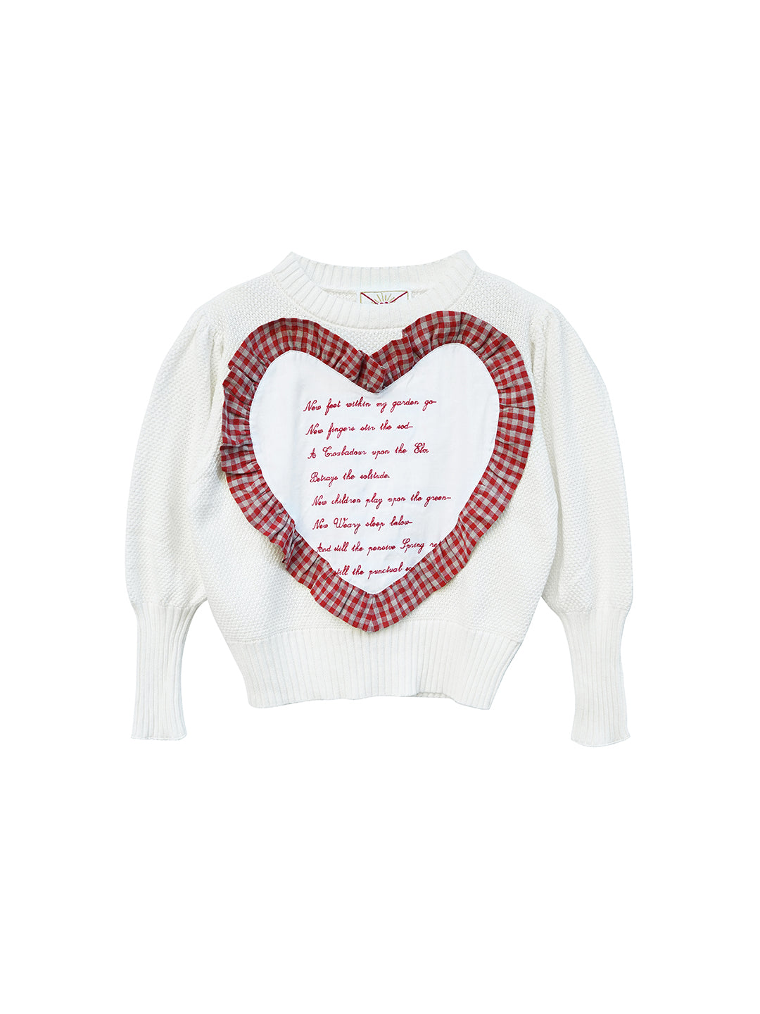 Unlogical Poem Poetic Embroidery Patchwork Knitwear