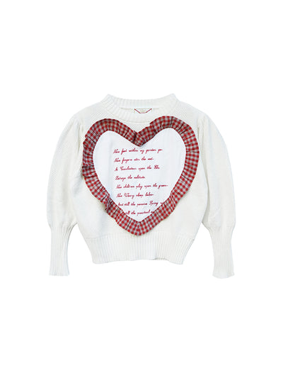Unlogical Poem Poetic Embroidery Patchwork Knitwear