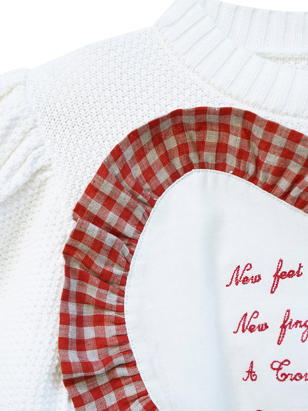 Unlogical Poem Poetic Embroidery Patchwork Knitwear