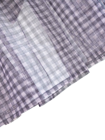 Unlogical Poem Vintage Style Ruffle Black Gingham Dress Smock