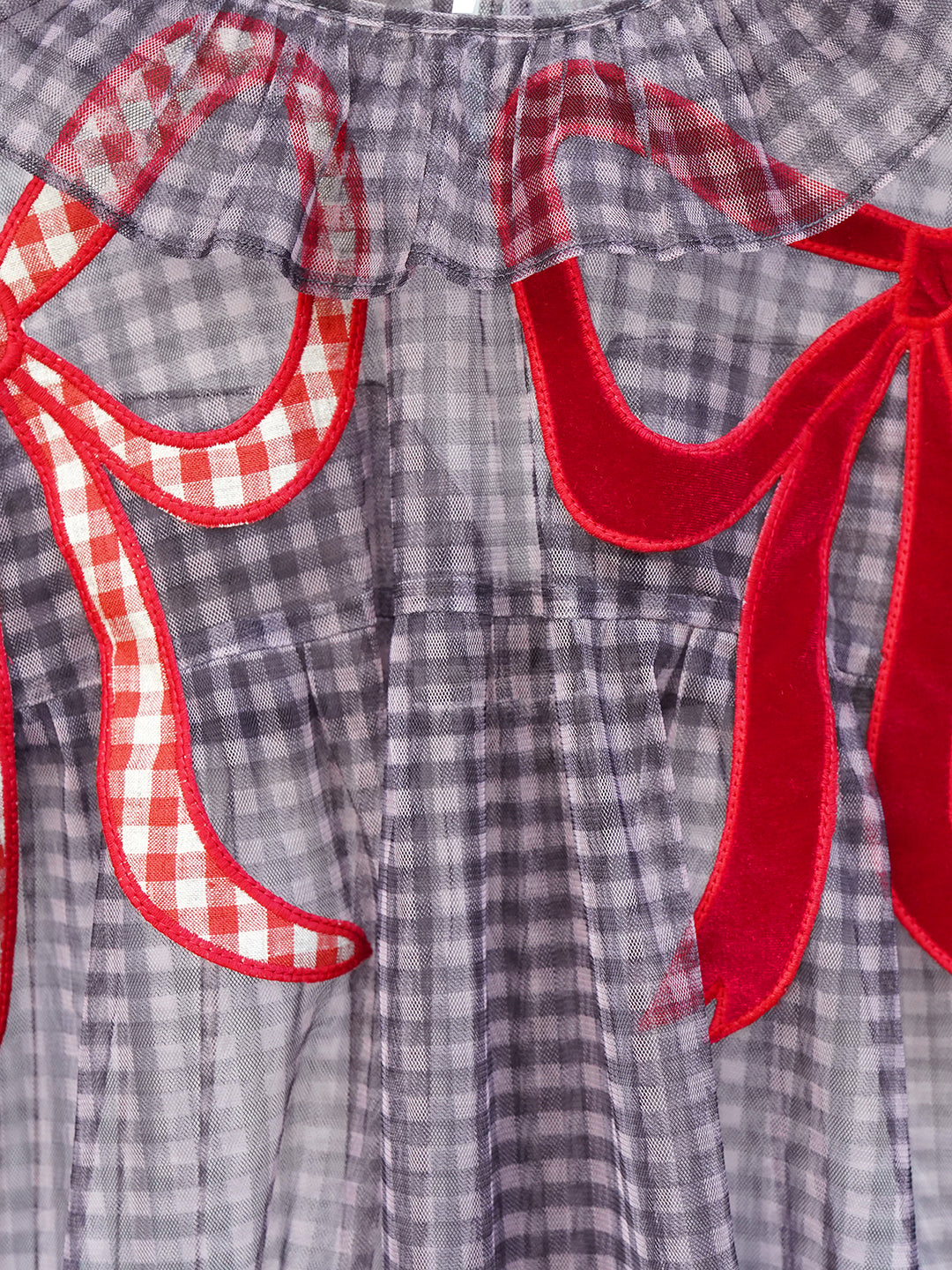 Unlogical Poem Vintage Style Ruffle Black Gingham Dress Smock