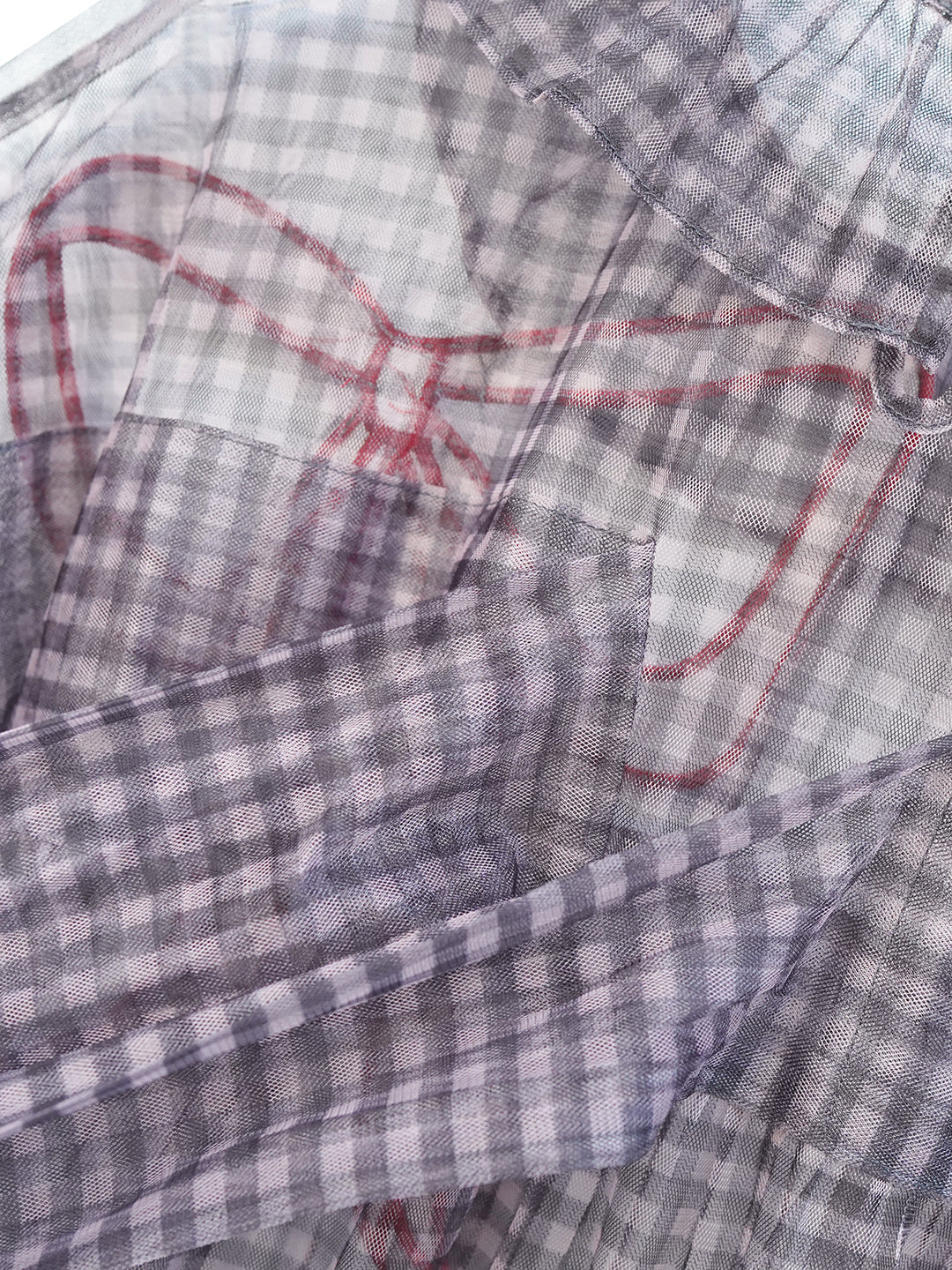 Unlogical Poem Vintage Style Ruffle Black Gingham Dress Smock