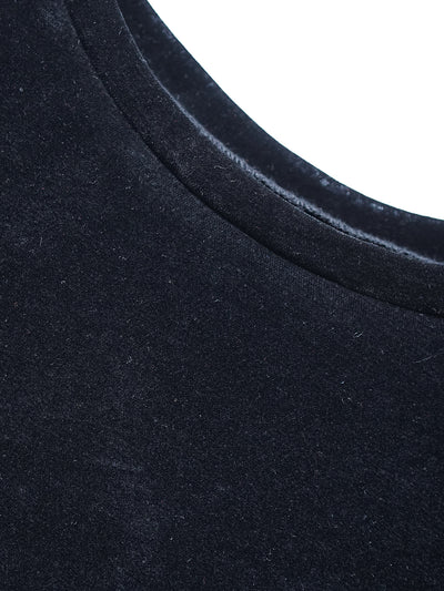 Unlogical Poem Retro-style Black Velvet Top