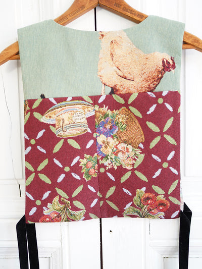 Unlogical Poem Cottage Style Hen Yarn-dyed Patchwork Smock