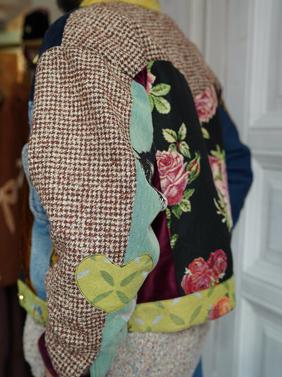 Unlogical Poem Vintage Style Patchwork Jacket