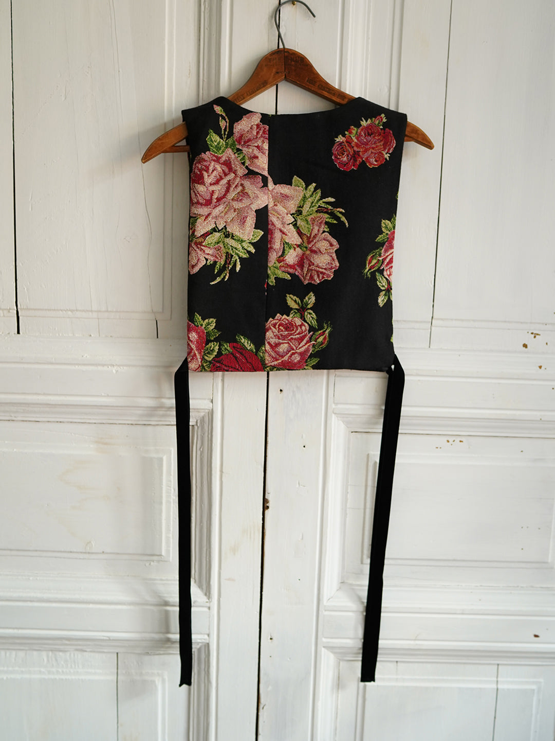 Unlogical Poem Cottage Style Rose and Hen Yarn-dyed Patchwork Smock