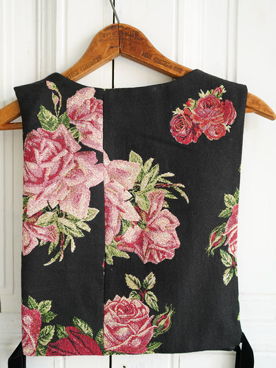 Unlogical Poem Cottage Style Rose and Hen Yarn-dyed Patchwork Smock