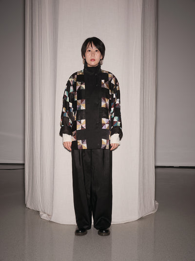 Katliax Miao ethnic group Patckwork Silk Blazer