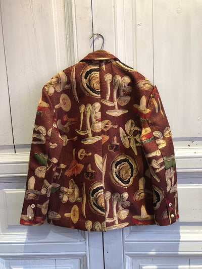 Unlogical Poem Cottage Style Mushroom yarn-dyed Blazer