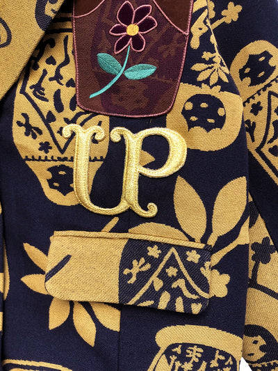 Unlogical Poem One-of-a-kind Doll Applique Embroidery Blazer