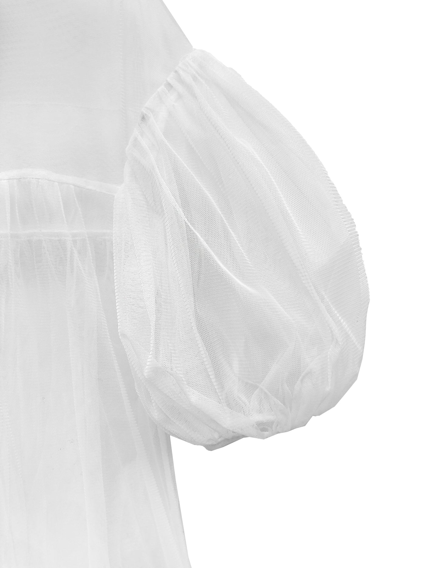 Unlogical Poem Vintage Style White Mesh Dress