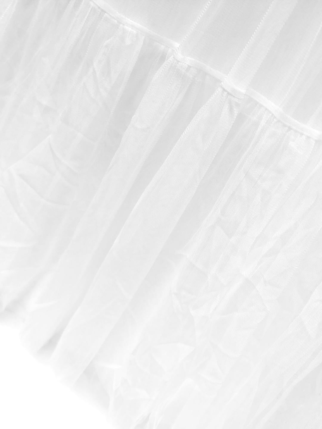 Unlogical Poem Vintage Style White Mesh Dress