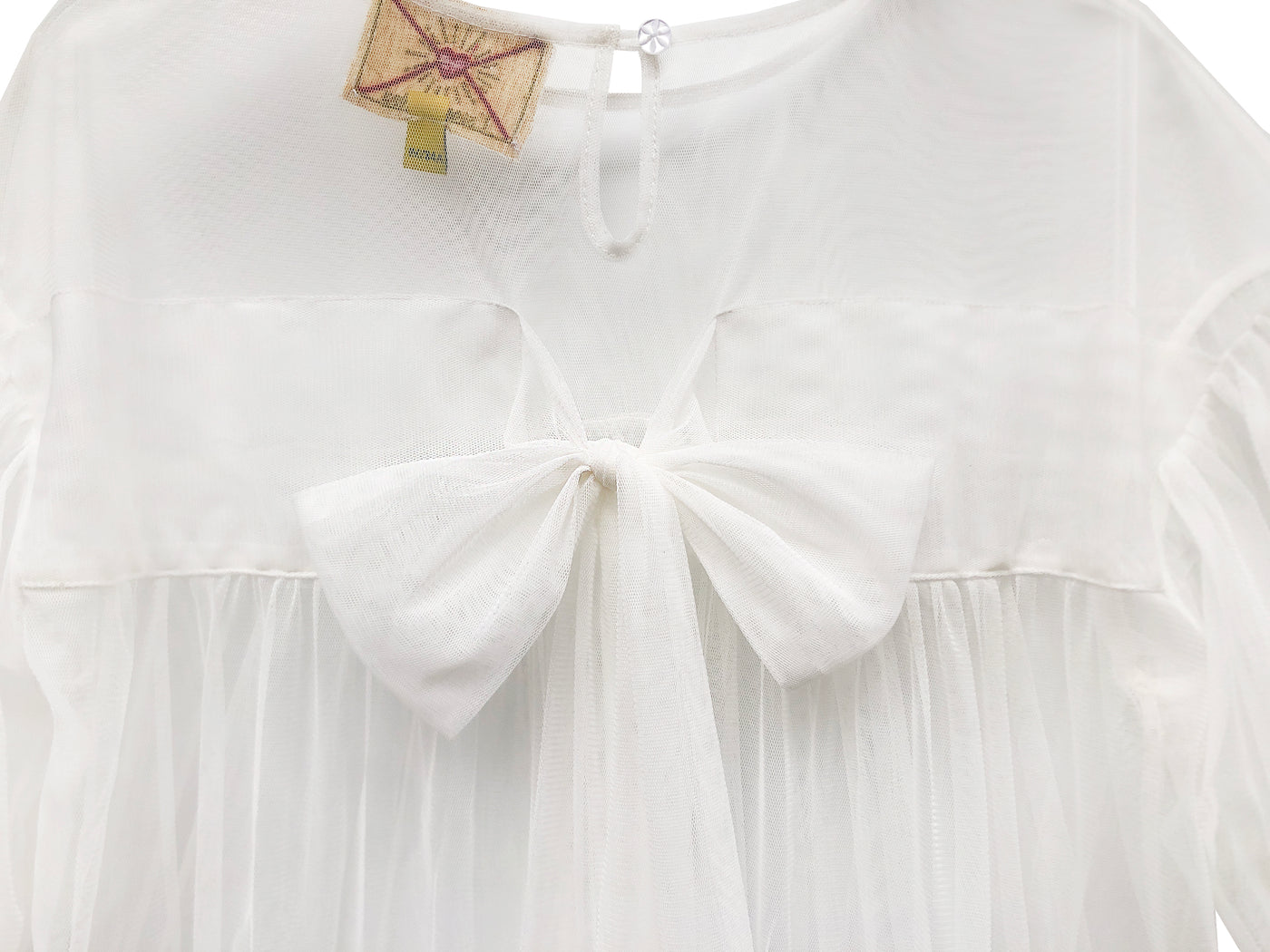 Unlogical Poem Vintage Style White Mesh Dress