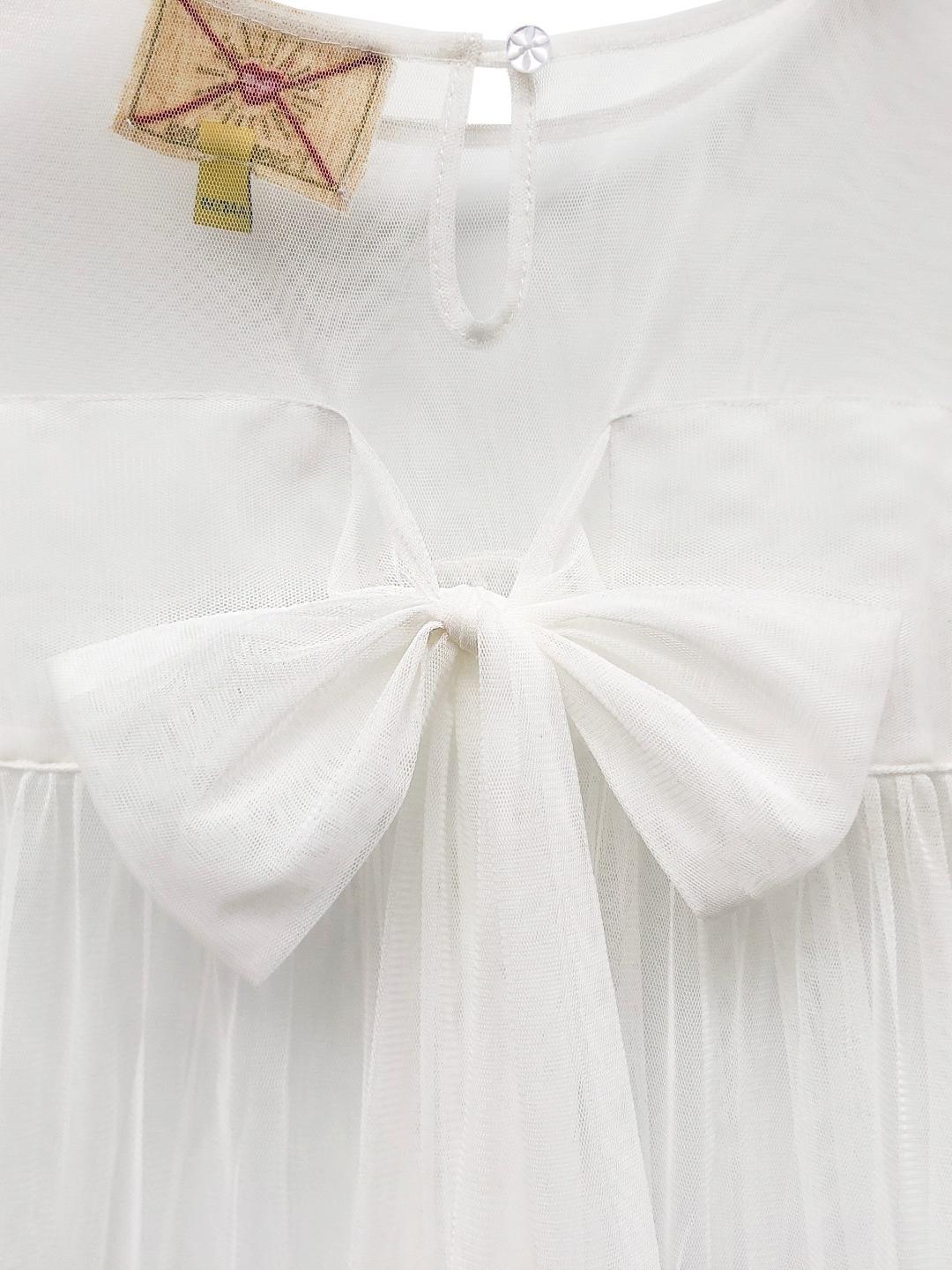 Unlogical Poem Vintage Style White Mesh Dress