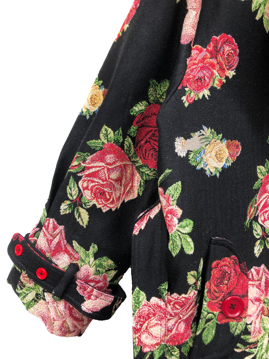 Unlogical Poem Cottage Style Rose Yarn-dyed Fabric Coat