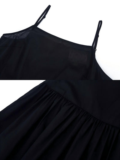 Unlogical Poem Black Cotton Camisole