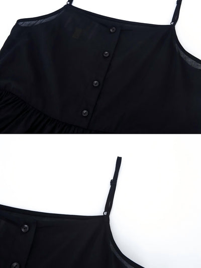 Unlogical Poem Black Cotton Camisole