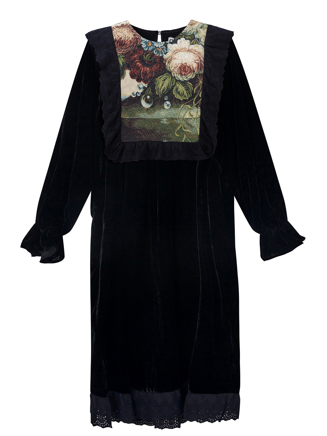 Unlogical Poem Victorian Style Black/Brown Velvet Dress