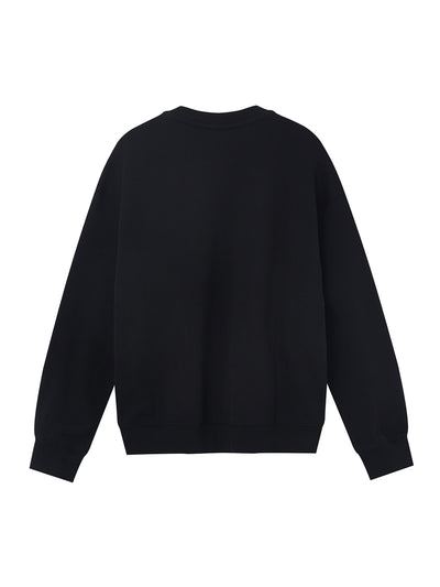Unlogical Poem Rose Patchwork Black Sweater