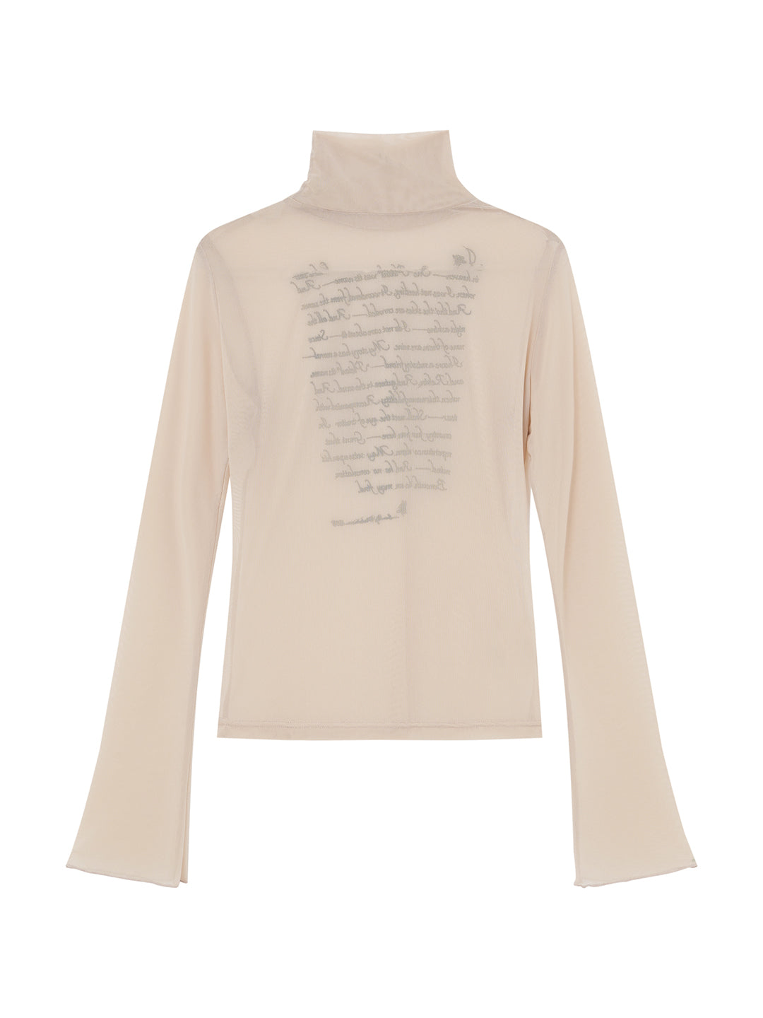 Unlogical Poem Poetry-embroidered Mesh Bottoming Shirt