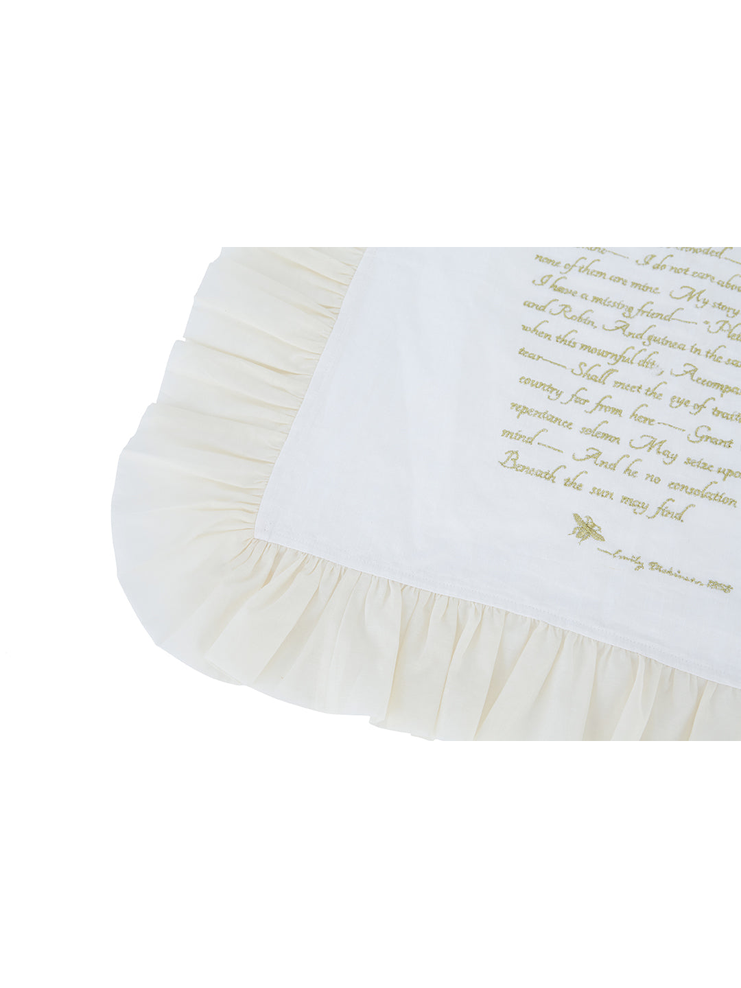 Unlogical Poem Poetry-embroidered Cotton Short Apron