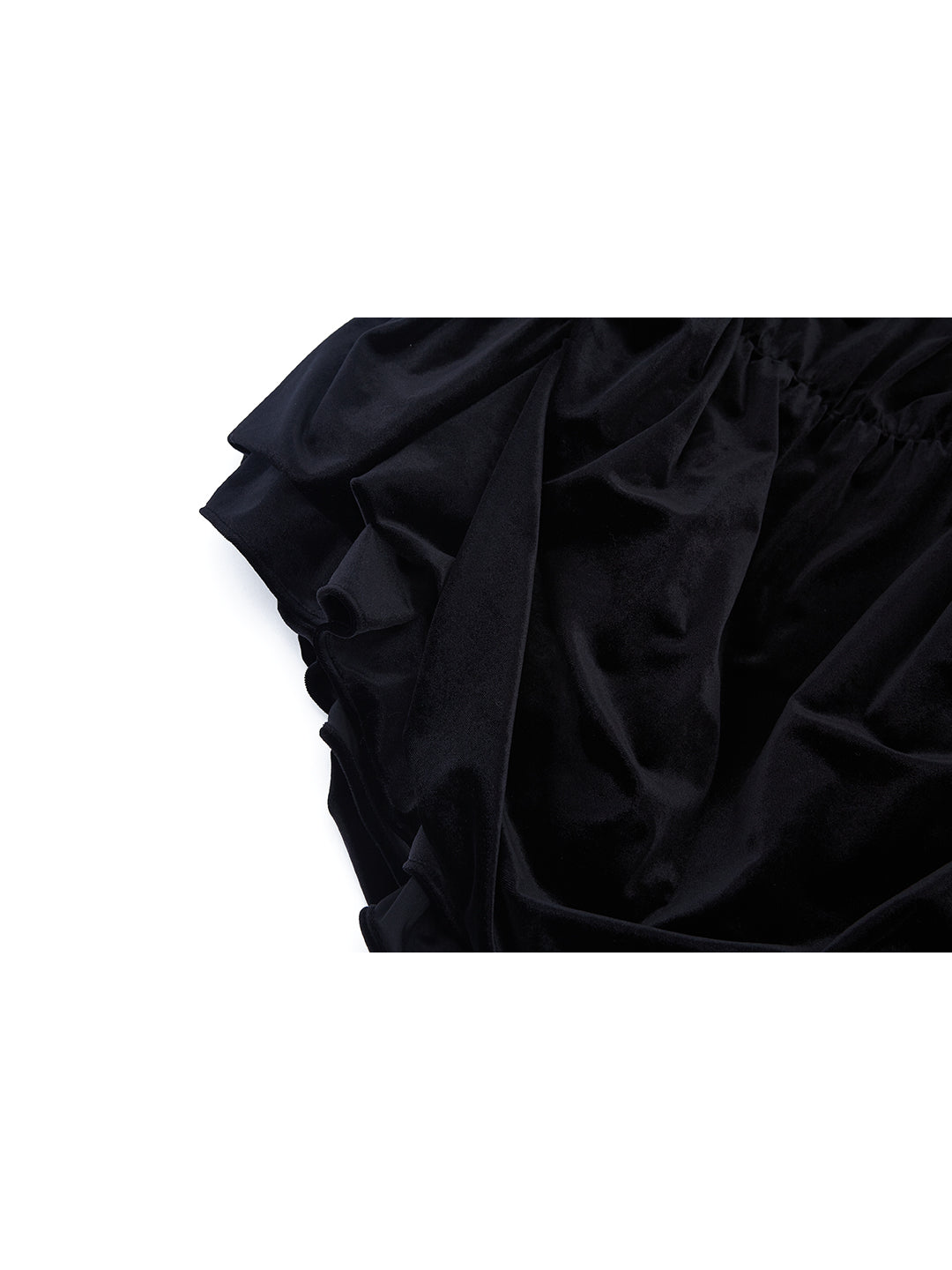 Unlogical Poem Mesh Bow Black Velvet Skirt