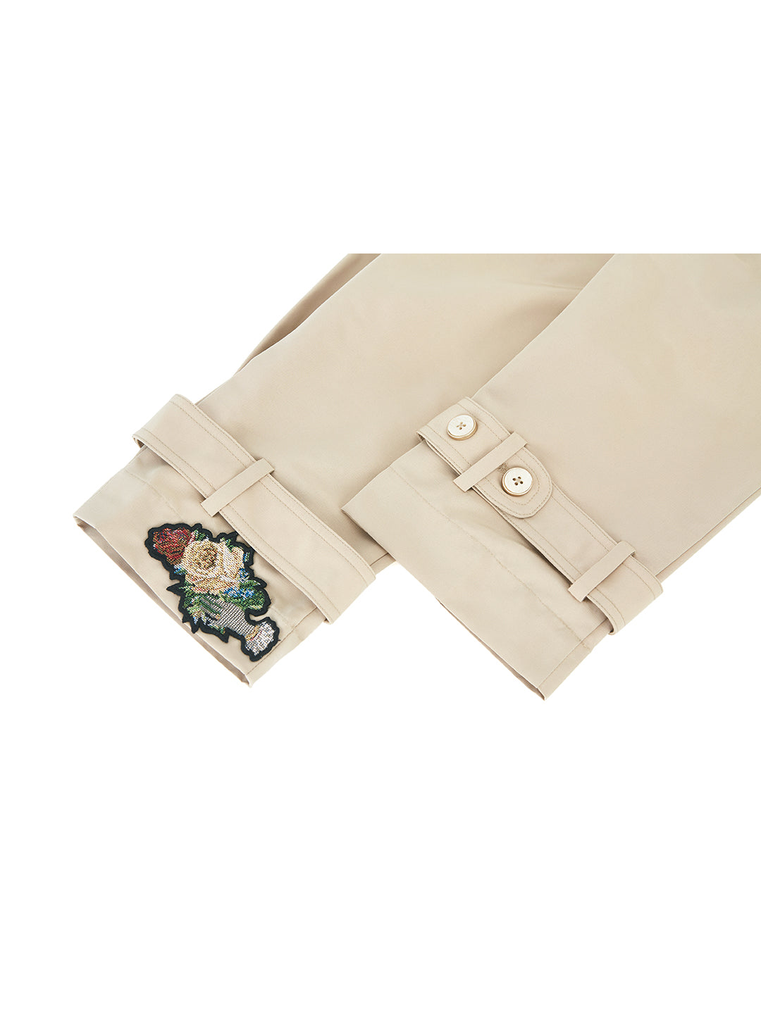 Unlogical Poem Retro Style Rose Collage Trench Coat