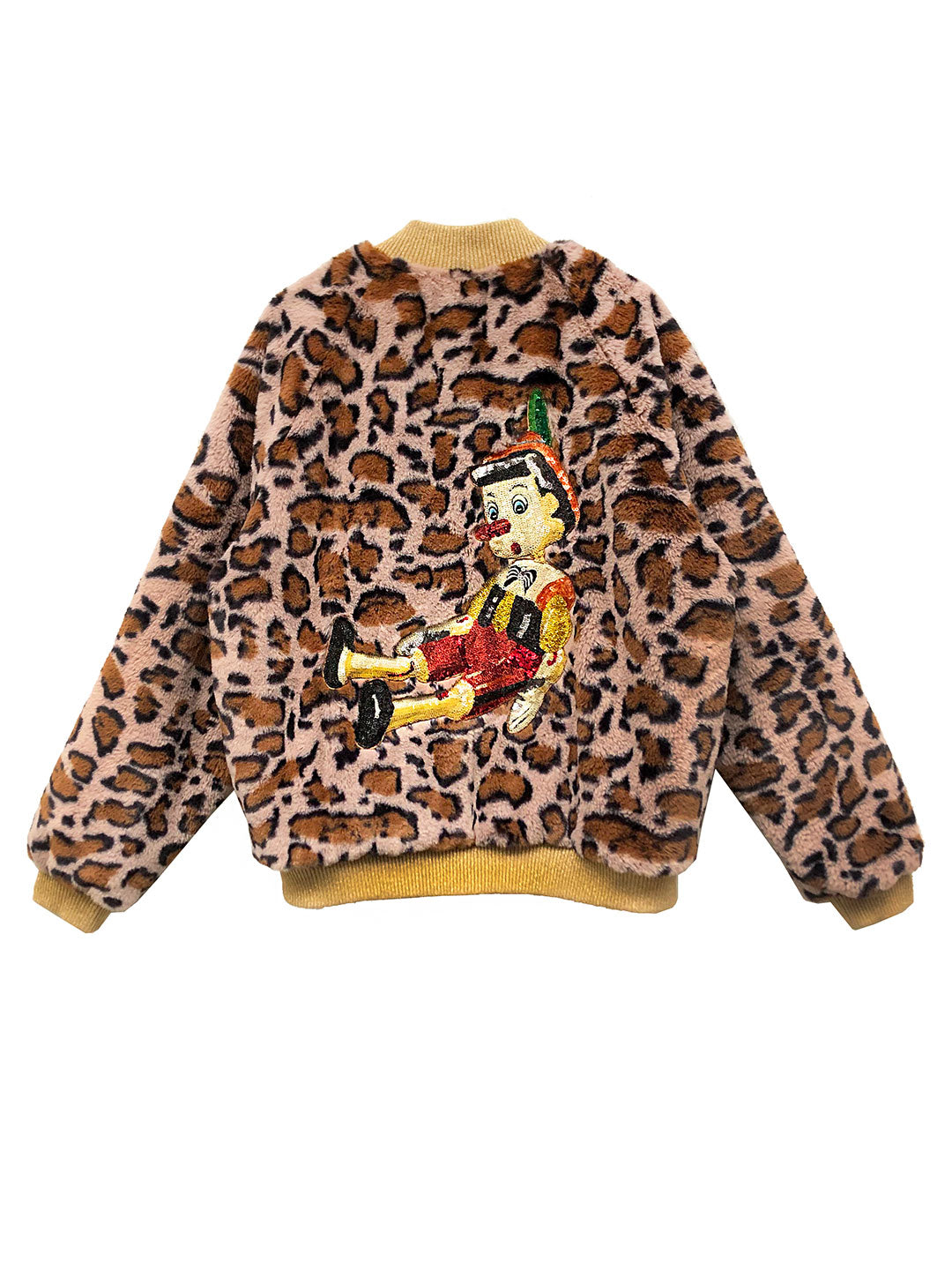 Unlogical Poem Pierrot Sequin Embroidered Leopard Baseball Jacket