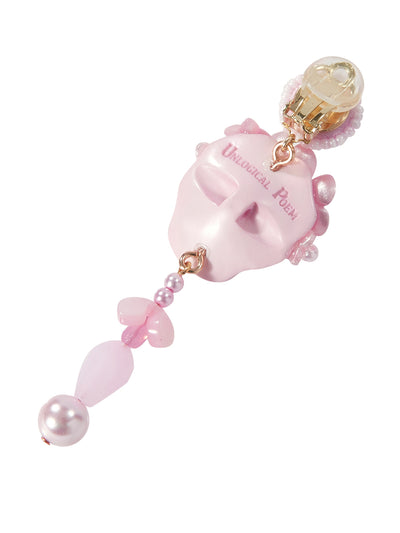 Unlogical Poem Corolla Doll Pearl Hand-made Ear Clips